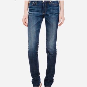 AG Premiere Skinny Straight Blue Jeans Sz 25 (27” inseam)